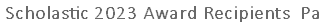 Scholastic 2022 Award Recipients  Page